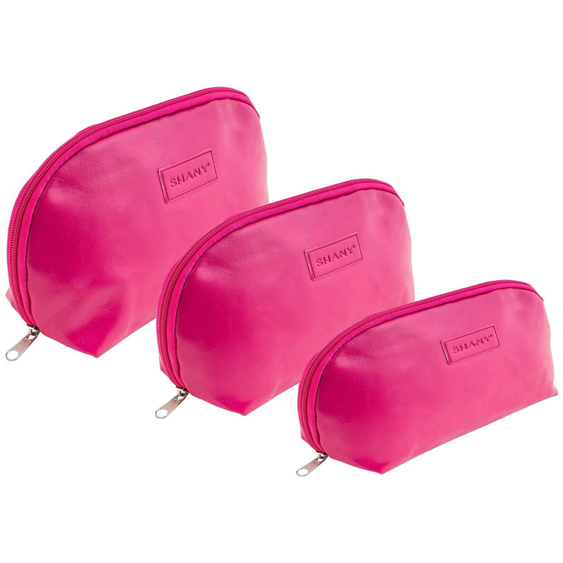 FSCGIFE 3PCS Preppy Makeup Bag Portable PU Travel Toiletry Bag Cosmetic Bag  Chenille Letter Patch Bag Waterproof Cute Zipper Pouch for Women Style C