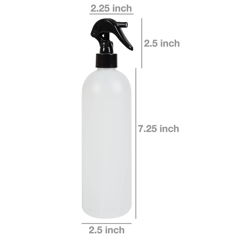 SHANY Plastic Bottle - Mini Sprayer - 16 oz - 16 OZ - ITEM# SHG-PLTR16OZ-WH - Best seller in cosmetics CONTAINERS category